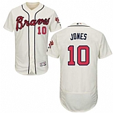 Atlanta Braves #10 Chipper Jones Cream Flexbase Collection Stitched Jersey JiaSu,baseball caps,new era cap wholesale,wholesale hats